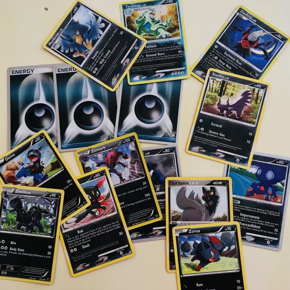 Pokémon Darkness Energy Trading Cards Bulk Lot
